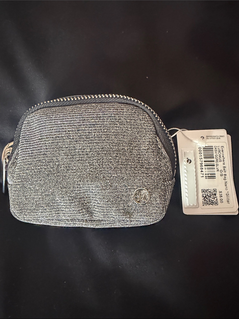 Lululemon Everywhere Belt Bag “Nano” Silver Glitter (mini)